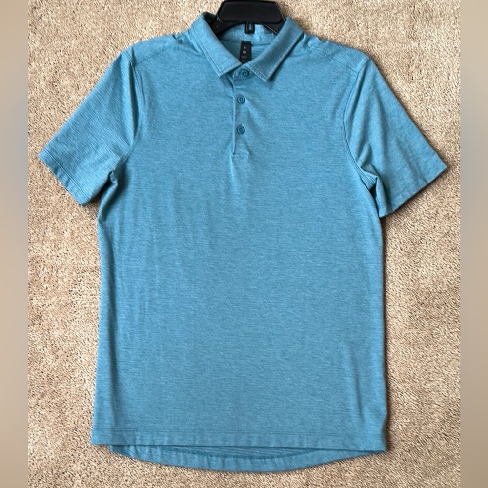 Lululemon men’s polo shirt in teal green